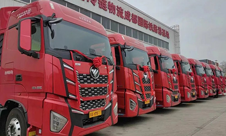 四川朗浩國際物流公司再添20輛集裝貨運車輛